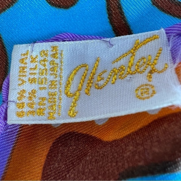 Glentex vintage butterfly silk blend scarf in rare novelty pattern - Picture 11 of 13